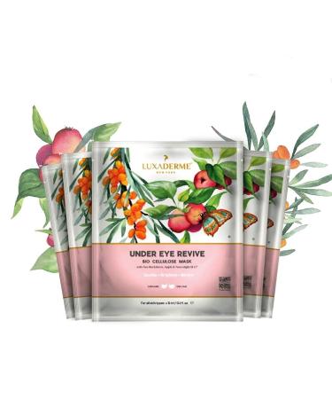 LuxaDerme Under Eye Revive - Bio Cellulose Serum Sheet Mask. It soothes  brightens & depuff under-eye dark circles with Antioxidants like Green Tea  Sea Buckthorn & Acai Berry. All skin types. 100% Fermented Coconut Jell...