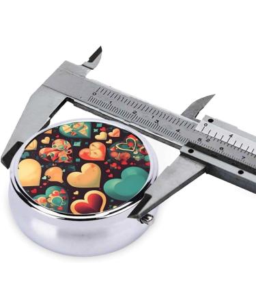 Buy Colorful Hearts Round Pill Box | 3 Compartment Travel Organizer | Portable Pill Box for Traveling - Shop Now - Buy Online on GoSupps.com