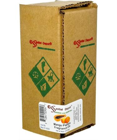 Mango Papaya Fragrance Oil - 4 oz Amber Glass Bottle | Exotic Scent for Aromatherapy & DIY Products - Buy Online on GoSupps.com