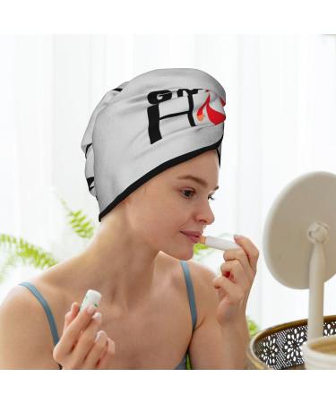 Hair Towel Wrap - Quick Drying Towel Turban with Button | Cute Gnome Design | Ideal for Fast Hair Drying - Buy Online on GoSupps.com