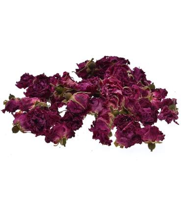 Wahdawn Organic Edible Dried Rose Buds Tea | Culinary Grade Herbal Drink Non-GMO non-Caffeine Rosebuds Sleep Yoga Relaxing Health Care Drinking 1.76 Oz Sealed Package