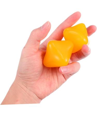 Healeved 4-Piece Handball Massage Set - Silicone Lacrosse Balls for Deep Tissue Therapy & Finger Training - Fitness & Yoga - Natural Rubber & Wooden Balls - 6x6cm Yellow - Buy Online on GoSupps.com