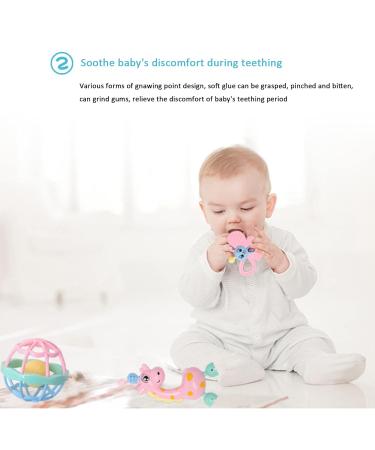11-Pack Infant Teething Toys for Babies 3-12 Months | Silicone Puzzle Teether Set for Early Development | Baby Girl Giraffe Elephant Toy Set - Buy Online on GoSupps.com