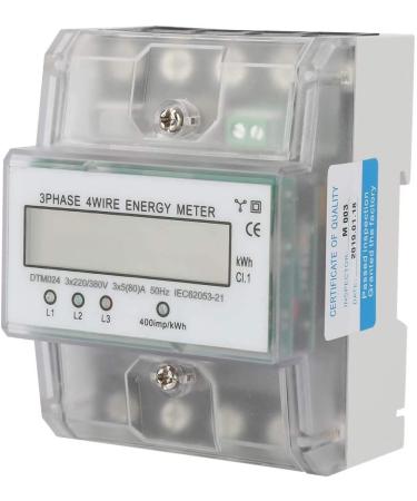 Electric Power Meter 220/380V 5-80A Energy Consumption Digital Electric Power Meter 3 Phase 4P KWh Meter with LCD Liquid Crystal Display Ener - Buy Online on GoSupps.com