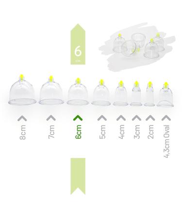 Buy Sifa 50x Cupping Glasses & Pump - Hijama Cupping Cups (6cm) for Holistic Health - International Shipping Available - Buy Online on GoSupps.com