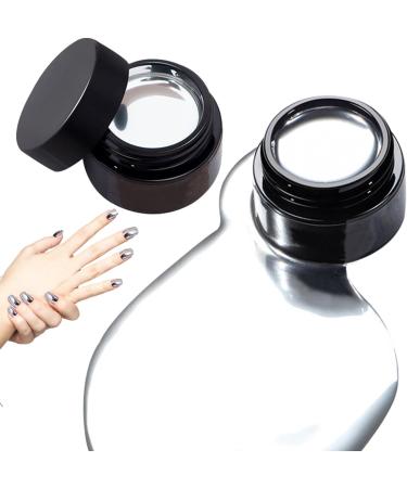 Metallic Painting Gel 2PCS Mirror Silver Effect Nail Polish Mirror Nails Finish Reflective Gel Polish 10g Silver Nail Polish - Buy Online on GoSupps.com