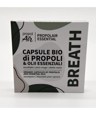 Breath - Propolis Capsules BIO with Essential Oils: Eucalyptus Mountain Pine and Spruce. Helps Boost Immune System. Works with All PropolAir Propolis diffusers Range