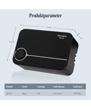 Boxtech Adjustable Aquarium Air Pump - 5W Dual Outlet Oxygen Pump for 10-150 Gallon Tanks - Efficient Fish Aeration - Buy Online on GoSupps.com