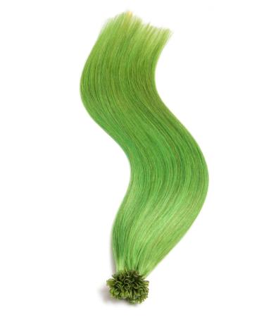 Green Keratin Bonding Extensions - 100% Remy Human Hair U-Tip - 50x 1g 45cm Smooth Strands in Green - Long Lasting Hair Extensions - Buy Online on GoSupps.com