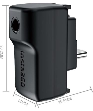 CYNOVA Upgraded Insta360 Mic Adapter | 3.5mm Audio Jack for Insta360 One RS/One X2 | External Microphone USB-C Port - Buy Online on GoSupps.com