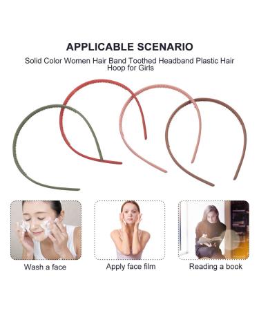 Beaupretty 9pcs Teeth Comb Headband - Colorful Plastic Hair Band for Women, Non-slip Hard Hair Hoop - Hair Accessories - Buy Online on GoSupps.com