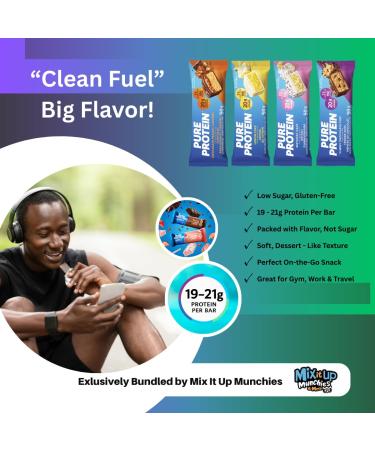 Pure Protein Bars Variety Pack | 10 flavors | High Protein Nutritious Snacks to Support Energy Low Sugar Gluten free. (Bundled for you by Mix it up) - Buy Online on GoSupps.com