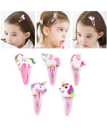 10 Unicorn Hair Clips & Purple Wig Needles Set | Color Gradient Princess Accessories for Parties & Dress Up - Buy Online on GoSupps.com