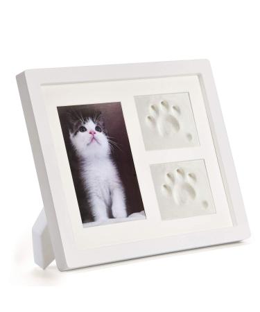 Cat Picture Frame and Paw Print Kit Keepsake for Pet Owners Great For Dog or Cat Memorial Gifts