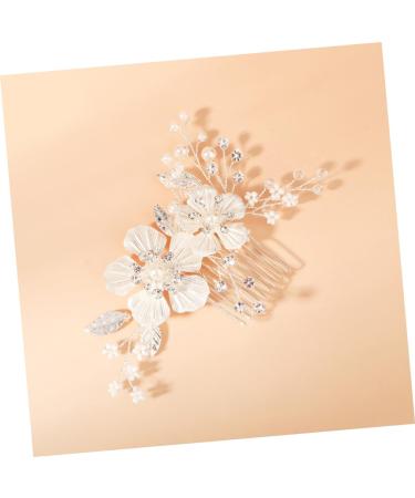 minkissy Accessories wedding hair comb clip Bride Headdress prom hair accessories Bride Wedding Headdress Flower Hair Clip hair combs crystal hair comb Hair up copper wire pearl Comb - Buy Online on GoSupps.com
