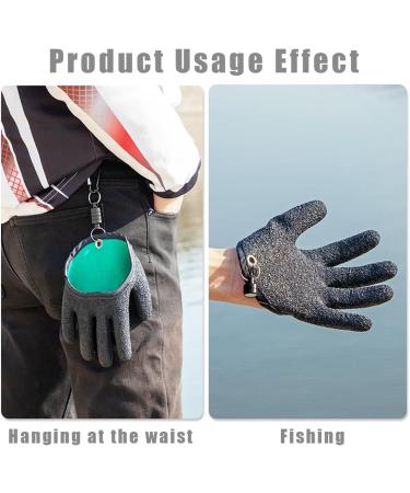 PSOWQ Waterproof Fishing Gloves - 2-Pack Stab-Resistant & Bite-Proof with Magnetic Lock for Safe Predator Fishing - Buy Online on GoSupps.com