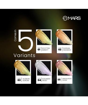 MA_RS Northern Lights Liquid Eyeshadow With Dual-Tone Chrome Effect | Liquid Shimmer | One Swipe Pigmentation | Smudge Proof | Light Weight Formula | (1.8ml) (05-Greenlandic Gleam) - Buy Online on GoSupps.com