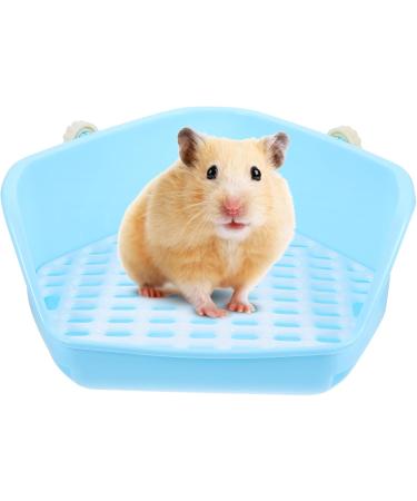 HAPINARY Box Rabbit Toilet Corner Litter Pan Rabbit Cat Litter Tray Chinchilla Potty Toilet Pan Tray Plastic 33X29.5X14CM Blue - Buy Online on GoSupps.com