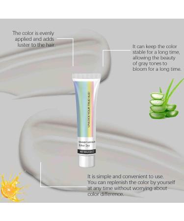  Generisch 2024 Natural Silver Gray Hair Colouring Cream for grey hair silver grey natural colouring cream unisex for all hair types 100 ml - Buy Online on GoSupps.com