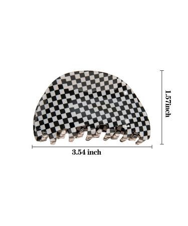 TODEROY Checker Claw Clips for Women - No-Slip Grip Lattice Design Hair Jaw Clips - 80's Aesthetics Large Hair Accessories - Plaid+Streamer - Buy Online on GoSupps.com