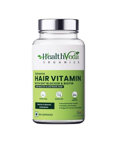 Generic Advance Hair Vitamin with Dht Blocker & Biotin | for Better Hair Growth & Hair Fall Control | Stimulates Hair Follicles | for Men & Women - 60 Veg Capsules