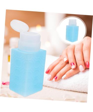 HAPINARY Alcohol Dispenser Makeup Remover Container Push down Pump Dispenser Nail Polish Remover Dispenser Pump Mini Water Dispenser Nail Polish Remover Bottle Plastic Travel Gel Square 6x5x13cm Blue - Buy Online on GoSupps.com
