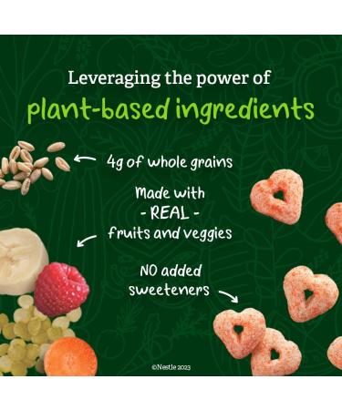 GERBER Organic Plant-Tastic Lentil Hearts Banana Carrot Raspberry 42g 4 Pack - Buy Online on GoSupps.com