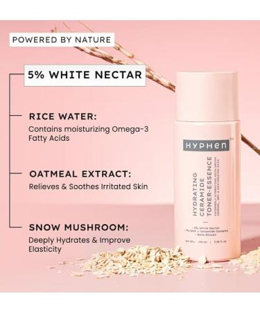 Hyphen Hydrating Ceramide Toner-Essence Normal Dry & Dehydrated Skin 5% White Nectar 7% NMF + Ceramide Complex Beta Glucan 100ml - Buy Online on GoSupps.com