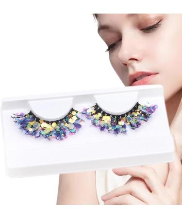 Glitter Lashes - False Eyelashes Festival Styles Eyelashes Shining Decorative Lashes 3d Effect Fake Eyelashes | Glitter Lash Extensions Makeup Decorative Eye Strip Lashes For Cosplay Props Q-02 - Buy Online on GoSupps.com