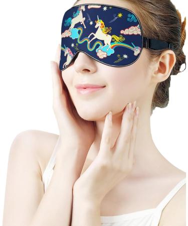 Fantasy Unicorn Sleep Mask - Adjustable Strap, Block Light, Ideal for Sleeping, Travel, Men & Women - Buy Online on GoSupps.com