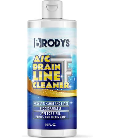 Brodys A/C HVAC Drain Line Cleaner 16oz Bottle - 2 Month Supply | For Home, Office, Restaurants & Commercial Buildings - Buy Online on GoSupps.com