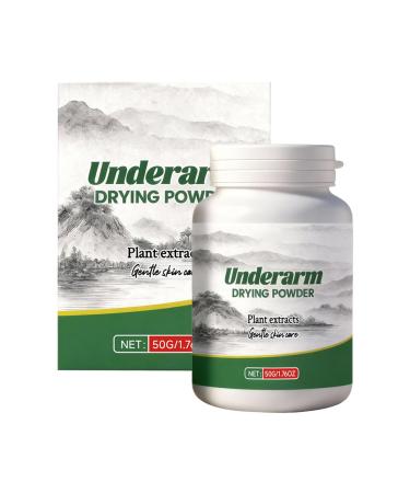 Generisch Antiperspirant powder 50g absorbs perspiration for underarms against sweating in hot weather suitable for women men travel business conferences