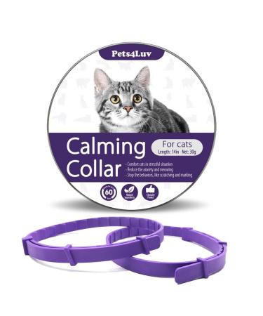 Pets4Luv Calming Collar for Cats - Pheromone Calm Collars, Anxiety Relief Fits Small Medium and Large Cat - New Version - Adjustable and Waterproof with 100% Natural 2