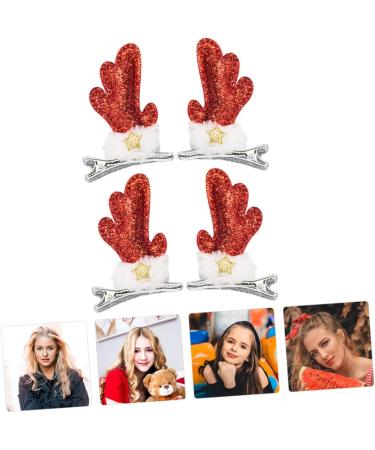 FRCOLOR Baby Pairs Elk Sequin Barrette Christmas Barrettes baby hair clip Christmas reindeer Hairpin festive Bobby hair clip Reindeer Hair Clips girl two piece suit elk horns Fabric - Buy Online on GoSupps.com