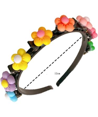 Flower Clip Headband Girls Headband with Clips Headband with Flower Clips Flower Headband with Clips Clip Headbands for Girls Headband Clips for Hair Hair Band with Flower Clips for Girls(B) - Buy Online on GoSupps.com