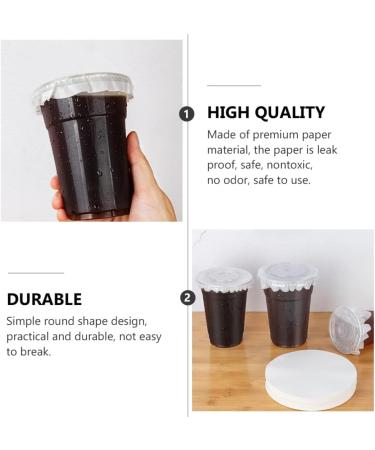 HEMOTON 500pcs Leak-Proof Sealing Paper Bottle Sealing Papers Coffee Strainer Paper Filter Paper Replacement Sealer Machine Disposable Cup Lid Sealer Filling Travel White Tea Cup re-usable 11.5X11.5X0.05CM - Buy Online on GoSupps.com
