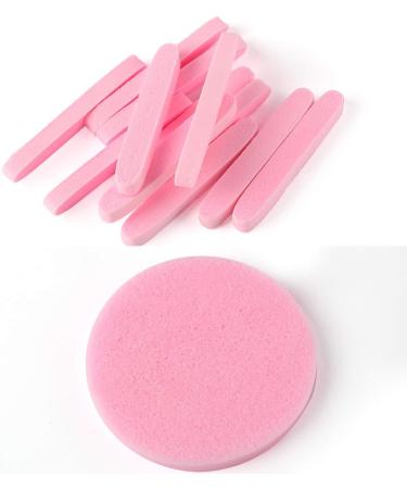 Facial Sponge Compressed PVA Professional Makeup Removal Wash Round Face Sponge Pads Exfoliating Cleansing for Women (60 Pcs Pink) - Buy Online on GoSupps.com