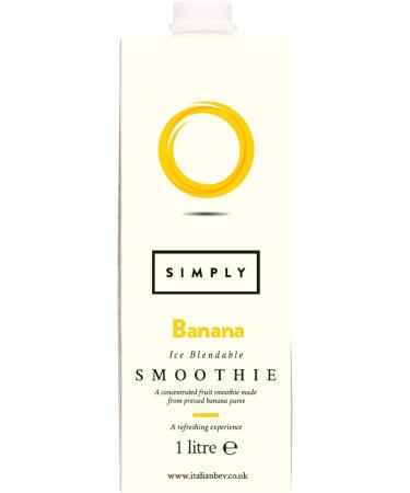 Banana Smoothie Concentrate (1L) - Vegan Blendable Mix with Real Fruit Puree - Buy Online on GoSupps.com