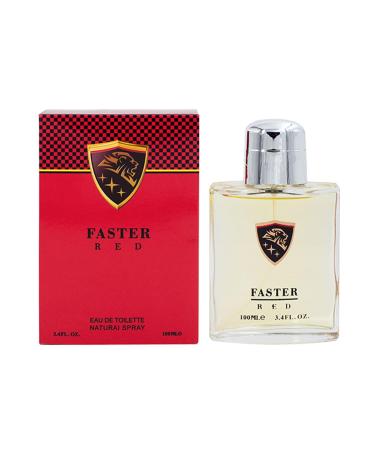 Faster Red Men Perfume 100ml Eau De Parfum Vaporisateur Spray - Fresh Woods Essential Oil From France