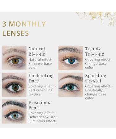ADORE Bi Tone Colored Contact Lenses - Non-Graded Aqua Light Blue - 3-Month Wear + Free Holder - Buy Online on GoSupps.com