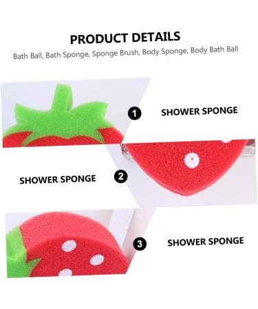 Housoutil 4 Pcs Kids Bath Sponge Set - Natural Loofah & PU Shower Balls for Newborns | Soft Safe & Effective Bathing Essentials - Buy Online on GoSupps.com