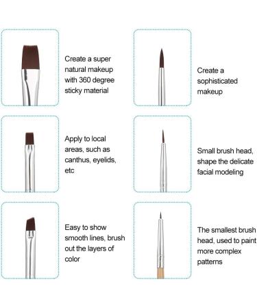 6PCS Face & Body Paint Brush Set | Wooden Handle Makeup Brushes for Halloween & Masquerade | Eulenspiegel Quality - Buy Online on GoSupps.com