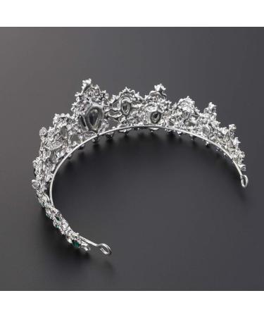 FRCOLOR Princess Crown: Green Crystal Tiara for Women - Rhinestone Queen Crowns Wedding Tiaras Headband for Birthday Halloween Party - Buy Online on GoSupps.com