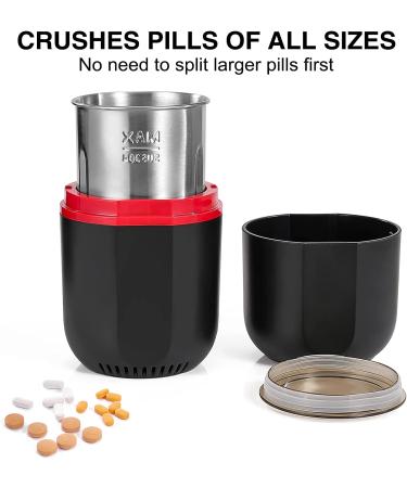 Electric Pill Crusher Grinder - Fine Powder Pulverizer for Medication and Vitamins - Crush Multiple Pills Easily - Ideal for Feeding Tubes, Kids, and Pets - Buy Online on GoSupps.com