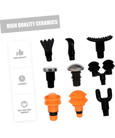 9 TLG Deep Tissue Massage Head Set - Electric Massage Device with Fascia Attachments for Fitness - Compact & Powerful 11x10x5cm Black - Buy Online on GoSupps.com