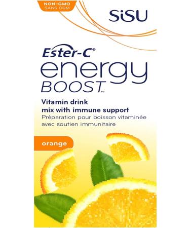 Sisu Energy Boost with Ester-C Orange 24-hour Immune Support Vitamin C Drink Mix with Energizing B Vitamins & Electrolytes 30 Individual Packets Vegan Non-GMO Gluten Dairy Free - Buy Online on GoSupps.com