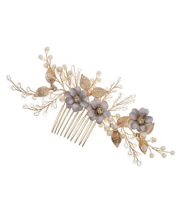Mikinona Bead Hair Comb Bridal Hair Accessories Bridal Hair Side Comb Delicate Hair Comb Female Head Decor Hair Accessory Hair Decor for Wedding Exquisite Hair Comb Bridal Hair Decor