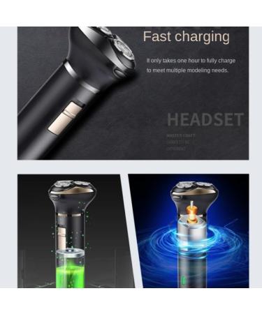 3 in 1 Beard Grooming Kit - Waterproof Electric Shaver & Body Trimmer for Men - Buy Online on GoSupps.com