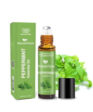 Peppermint Essential Oil Roll On Migraine & Headache Support High Potency Mentha Piperita 100% Pure Natural Refreshing and Calming Nausea Support 10ml