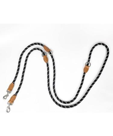 TRHIMLSBRAD Adjustable Dog Leash - 3m x 14mm for Large & Medium Dogs | Multifunctional Robust Double-Leash in Black - Buy Online on GoSupps.com
